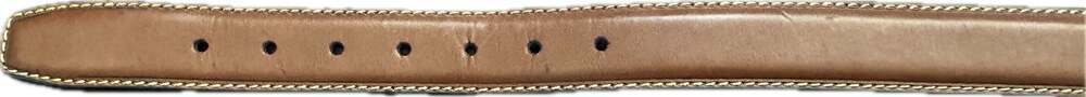 Tommy Hilfiger Men's Brown Leather Casual Belt Contrast Stitching Western Office - Picture 6 of 11